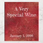 Tiefroter Aquarell-Spray-Wein-Aufkleber Weinetikett (Einzelnes Label)