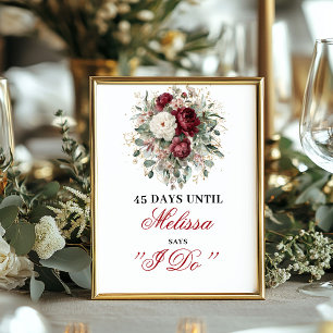 Tiefroter Blush-Burgunder-Dais-Bis-Ich-Doch-Unters Poster
