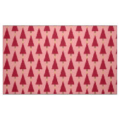 Tiefroter Damast moderner Weihnachtsbaum Stoff (Fat Quarter (45,7 x 55,9 cm))