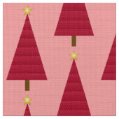 Tiefroter Damast moderner Weihnachtsbaum Stoff (Nahaufnahme)