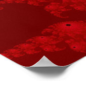 Tiefroter Doppel-Spiralposter Poster (Ecke)