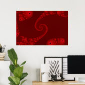 Tiefroter Doppel-Spiralposter Poster (Heimbüro)