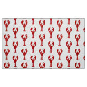 Tiefroter Hummer auf Weiß Stoff (Fat Quarter (45,7 x 55,9 cm))