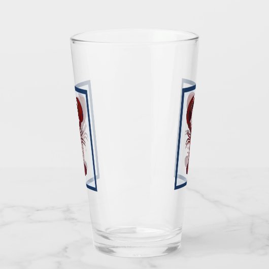 Tiefroter Hummer Glas (Links)