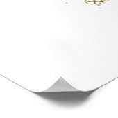 Tiefrotes Burgunder-Babyshower-Willkommensschild Poster (Ecke)