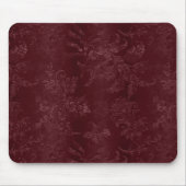 Tiefrotes Burgunder-Blumen-Weihnachten Mousepad (Vorne)