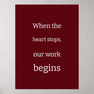 Tiefrotes fettgedrucktes Blocktext-Perfusionsgrafi Poster