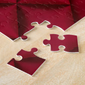 Tiefrotes gequiltetes Leder Muster Puzzle (Seite)