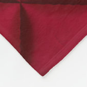 Tiefrotes gewürfeltes Leder Muster Fleecedecke (Ecke)