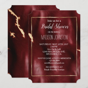 Tiefrotes Südwest-Cowhide-Leder Einladung