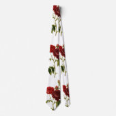 Tiefrotes Vintages Rosenmalen Krawatte (Vorderseite)