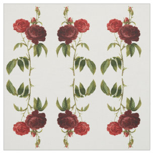 Tiefrotes Vintages Rosenmalen Stoff