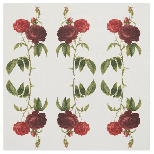 Tiefrotes Vintages Rosenmalen Stoff (Muster)