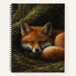 Tiefschlaf im Wald   Red Fox Art   Notizbuch