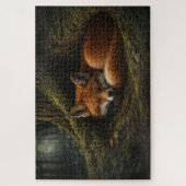 Tiefschlaf im Wald | Red Fox Art | Puzzle (Vertikal)
