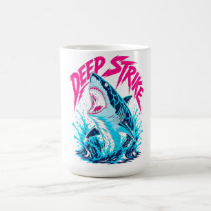 Tiefschlag-Hai-Grafik-T-Shirt Kaffeetasse