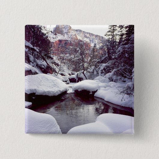 Tiefschnee in den mittleren Smaragdpools Button (Vorderseite)