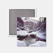 Tiefschnee in den mittleren Smaragdpools Magnet (Vorderseite/Rückseite)