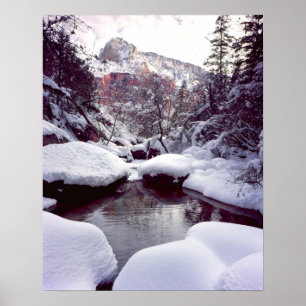 Tiefschnee in den mittleren Smaragdpools Poster