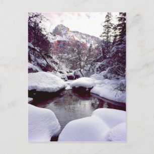 Tiefschnee in den mittleren Smaragdpools Postkarte