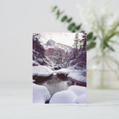 Tiefschnee in den mittleren Smaragdpools Postkarte (Stehend Vorderseite)