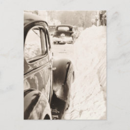 Tiefschneewagen Postkarte