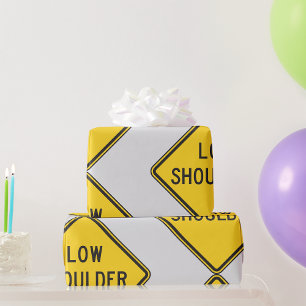 Tiefschulter-Straßenschild Geschenkpapier