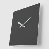 Tiefschwarz Quadratische Wanduhr (Winkel)