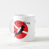 Tiefsee-Diva Kaffeetasse (Vorderseite Links)