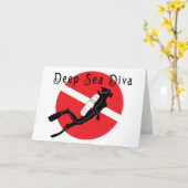 Tiefsee-Diva Karte (Gelbe Blume)