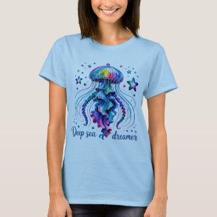 Tiefsee Dreamfish Blaue Kunst T-Shirt