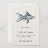 Tiefsee | Elegante Partei für das Engagement an de Einladung (Vorderseite)