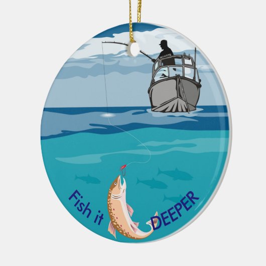 Tiefsee-Fischen Keramik Ornament (Links)