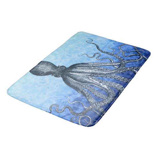 Tiefsee-Krake Badematte (Schrägansicht)