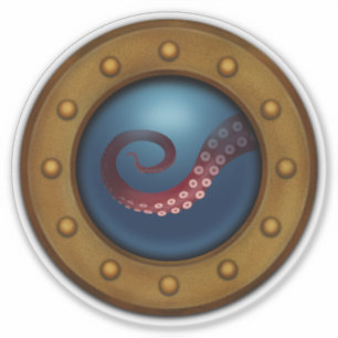 Tiefsee-Kreatur im Seeporthole-Explorer Aufkleber