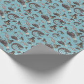 Tiefsee-Kreaturen Geschenkpapier (Ecke)
