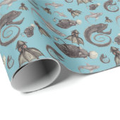 Tiefsee-Kreaturen Geschenkpapier (Rolleneckpunkt)
