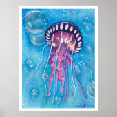 Tiefsee-Medusa Print Poster (Vorne)