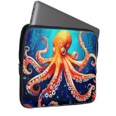 Tiefsee-Octopus-Glow-Design Laptopschutzhülle (Vorne Rechts)