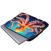 Tiefsee-Octopus-Glow-Design Laptopschutzhülle (Vorne Knopf)