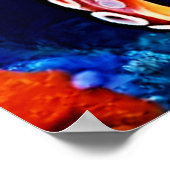 Tiefsee-Octopus-Glow-Design Poster (Ecke)