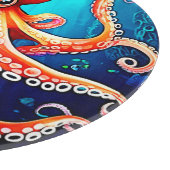 Tiefsee-Octopus-Glow-Design Schneidebrett (Ecke)