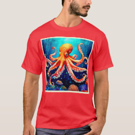 Tiefsee-Octopus-Glow-Design T-Shirt
