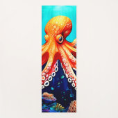 Tiefsee-Octopus-Glow-Design Yogamatte (Vorderseite)