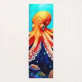 Tiefsee-Octopus-Glow-Design Yogamatte (Rückseite)