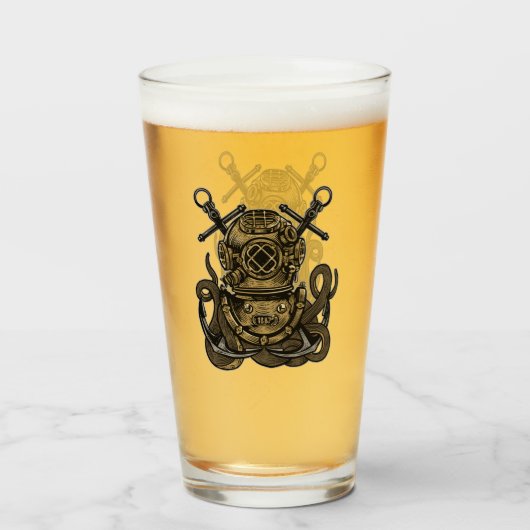 Tiefsee, Ozeantauchen, Oktopus, Anker Glas (Vorne (Gefüllt))