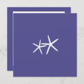 Tiefsee, Square Starfish Hochzeitseinladung Einladung (Vorne/Hinten)
