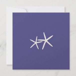 Tiefsee, Square Starfish Hochzeitseinladung Einladung