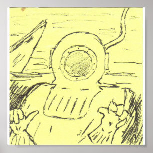 Tiefsee-Taucher Poster