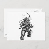 Tiefsee-Taucher Postkarte (Vorne/Hinten)